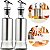 Galheteiro vidro tampa Inox 300ml - Imagem 1