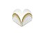 FORMA 4PETALAS FRANCESINHA BCA C/ OURO C/50 - Imagem 1