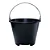 BALDE PLASTICO 12 LITROS COM ALÇA COR PRETO - Imagem 1