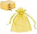 SACO DE ORGANZA 20X35 OURO C/10 UNID - Imagem 1