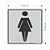PLACA SINALIZACAO WC FEMININO 15x15MM - Imagem 1