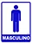 PLACA SINALIZACAO WC MASCULINO 15x20MM - Imagem 1