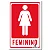 PLACA SINALIZACAO WC FEMININO 15x20MM - Imagem 1