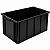 CAIXA ORGANIZADORA PLASTICA 019 PRETA 38L GRANDE 55X27X37CM - Imagem 3
