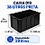 CAIXA ORGANIZADORA PLASTICA 019 PRETA 38L GRANDE 55X27X37CM - Imagem 4