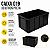 CAIXA ORGANIZADORA PLASTICA 019 PRETA 38L GRANDE 55X27X37CM - Imagem 2
