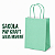 SACOLA PAPEL KRAFT AGUA MARINE 13,5X8X16CM C/10 UND - Imagem 1