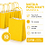 SACOLA PAPEL KRAFT AMARELO 13,5X8X16 C/10 - Imagem 1