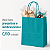 SACOLA PAPEL KRAFT TURQUESA 13,5X8X16 C/10 - Imagem 2