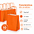 SACOLA PAPEL KRAFT LARANJA 13,5X8X16 C/10 - Imagem 1