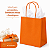 SACOLA PAPEL KRAFT LARANJA 13,5X8X16 C/10 - Imagem 2