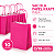 SACOLA PAPEL KRAFT ROSA PINK 13,5X8X16 C/10 - Imagem 2