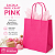 SACOLA PAPEL KRAFT ROSA PINK 13,5X8X16 C/10 - Imagem 1