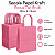 SACOLA PAPEL KRAFT ROSA TUTI FRUTI 13,5X8X16CM C/10 UND - Imagem 2