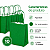 SACOLA PAPEL KRAFT VERDE BANDEIRA 13,5X8X16 C/10 - Imagem 2