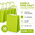 SACOLA PAPEL KRAFT VERDE LIMAO 13,5X8X16 C/10 - Imagem 2