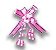 LACO 39X18 ROSA BB COM LISTRA PRATA C/10 - Imagem 1