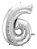 BALAO METAL. PRATA 40CM N.6 - Imagem 1