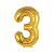 BALAO METALIZADO DOURADO 40CM N.3 - Imagem 1