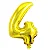 BALAO METALIZADO DOURADO 80CM N.4 - Imagem 1