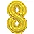 BALAO METAL. OURO 40CM N.8 - Imagem 1