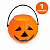 BALDE ABOBORA HALLOWEEN PEQUENO LARANJA UNIDADE - Imagem 2