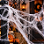 ENFEITE TEIA DE ARANHAS HALLOWEEN COR BRANCA - Imagem 3