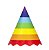 CHAPEU PAPEL ARCO IRIS C/8 UND - Imagem 1