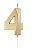 VELA MINI DESIGN DOURADA NUMERO 4 - Imagem 1