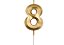 VELA MINI DESIGN DOURADA NUMERO 8 - Imagem 1