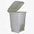 LIXEIRA 7L RETANGULAR COM PEDAL BRANCO - Imagem 1