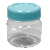 POTINHO PLASTICO 40ML COM TAMPA R33 AZUL BEBE C/10 UND - Imagem 1