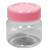 POTINHO PLASTICO 40ML COM TAMPA ROSA BEBE R33 C/10 UND - Imagem 1