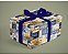BOBINA DE PRESENTE 40CM FOLHAS COR AZUL REF 362 - Imagem 1