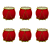 ENFEITE TAMBOR VERMELHO 2,5CM C/6 UND - Imagem 1