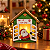 ENFEITE CASINHA DE NATAL MDF COM LED 8CM UNIDADE - Imagem 3