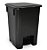 LIXEIRA PLASTICA COM PEDAL 15 LTS COR PRETO BRALIMPIA - Imagem 1