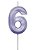VELA MINI DESIGN LILAS NUMERO 6 - Imagem 1
