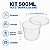 KIT POTE REDONDO 500ML COM TAMPA PLASTICO REUTILIZAVEL C/25 UNIDADES - Imagem 2