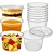 KIT POTE REDONDO 500ML COM TAMPA PLASTICO REUTILIZAVEL C/25 UNIDADES - Imagem 3