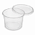 KIT POTE REDONDO 500ML COM TAMPA PLASTICO REUTILIZAVEL C/25 UNIDADES - Imagem 1