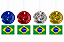 DECORATIVO PARA FESTA MODELO BANDEIRAS C/5 PEÇAS - Imagem 1