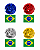 DECORATIVO PARA FESTA MODELO BANDEIRAS C/5 PEÇAS - Imagem 4