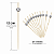 PALITO EM BAMBU PARA PETISCOS BOLA ESPELHADA PRATA 12CM C/20 UND - Imagem 2