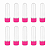 TUBETE PEQUENO COM TAMPA PINK C/10 UND - Imagem 2