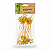 PALITO EM BAMBU PARA PETISCOS NATAL ESTRELA DOURADA 12CM C/20 UND - Imagem 3