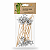 PALITO EM BAMBU PARA PETISCOS NATAL ESTRELA PRATEADA 12CM C/20 UND - Imagem 3