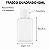FRASCO QUADRADO 42ML COM TAMPA R18 FLIP TOP BRANCA C/10 UND - Imagem 2