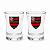 COPINHO DE VIDRO 50ML FLAMENGO COM 2 UNIDADES - Imagem 1