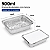 BANDEJA RETANGULAR M120 COM TAMPA 500ML C/10 UND - Imagem 1